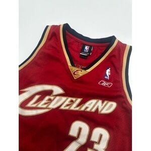 Reebok Cleveland Cavaliers LeBron James 23 Basketball Jersey 2XL Red Gold